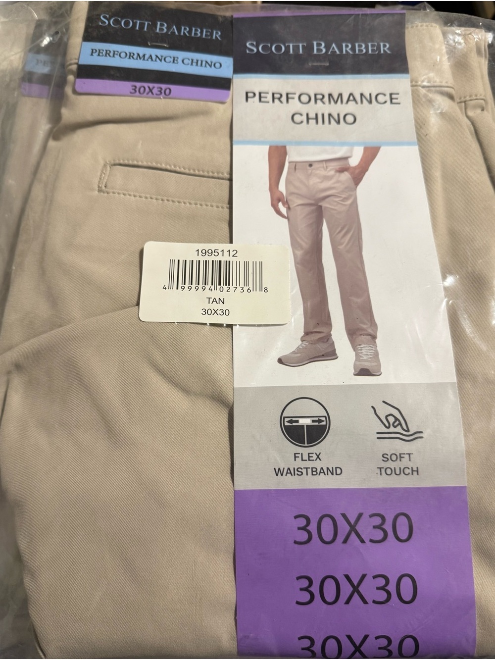 Scott Barber Performance Chino Pants - Tan 30x30